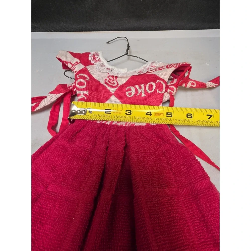 HANDMADE DRESS - COCA COLA - COLLECTORS - VINTAGE- RETRO DOLL OUTFIT